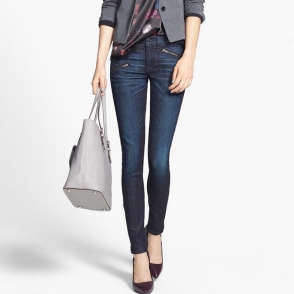 Rag & Bone Kensington Skinny Jean Ankle Zip Size 28